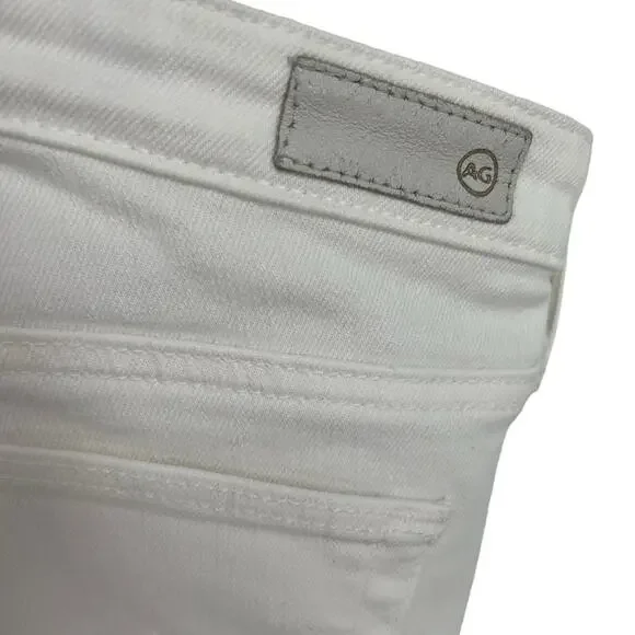 AG Adriano Goldschmied The Stilt Cigarette Leg White Jeans Women's Size 27R - Picture 3 of 6